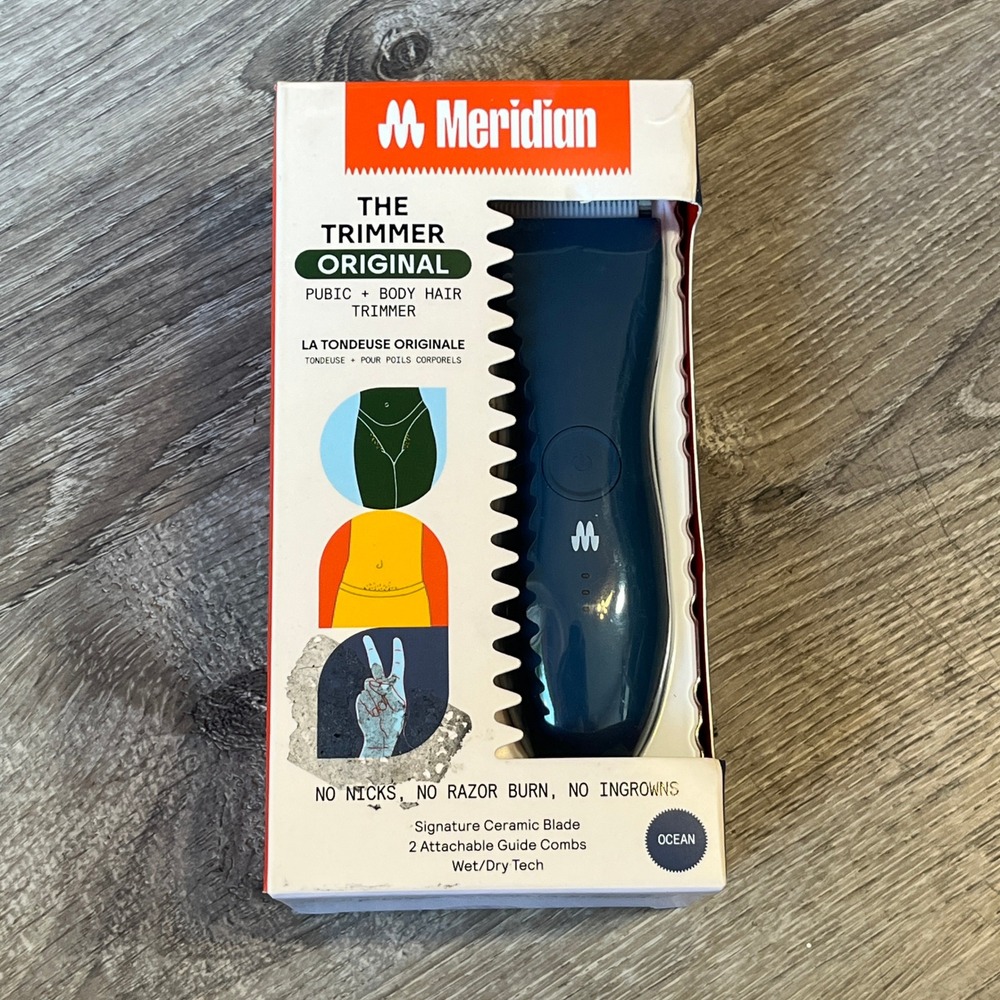 Meridian Trimmer Original‎ Ocean Blue Body Pubic Hair Shaver Ceramic Blade NEW